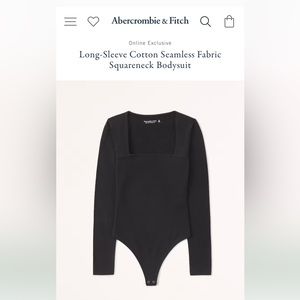 Abercrombie & Fitch Black Long-Sleeve Bodysuit
